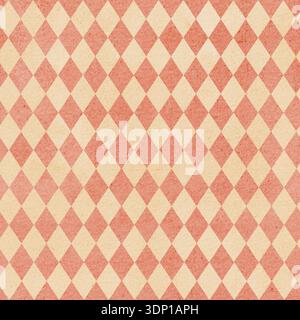 Nahtloses Rautenmuster in Aquarellfarben. Geometrische Diamantverzierung für Textilien, Druck, Verpackung und Tapeten. Retro-Karneval und Zirkuskulisse. Stockfoto