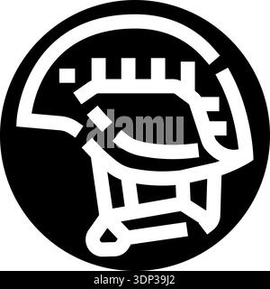 Symbol des Militärhelms für Schutz und Verteidigung der Armee Stock Vektor