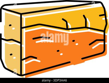 Torfblock für Kraftstoff- und Bodenverbesserung Stock Vektor