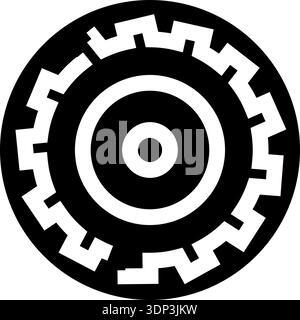 Hunab-ku-maya-Symbol, das das galaktische Bewusstsein repräsentiert Stock Vektor