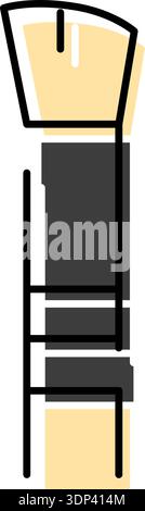 Schminkpinsel für kosmetische Anwendung einfaches Symbol Stock Vektor