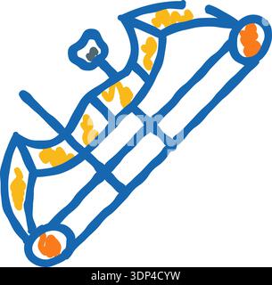 Handgezeichnete Achterbahnbahn auf weiß Stock Vektor