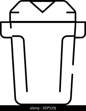 Umrisssymbol für Abfallbehälter Stock Vektor
