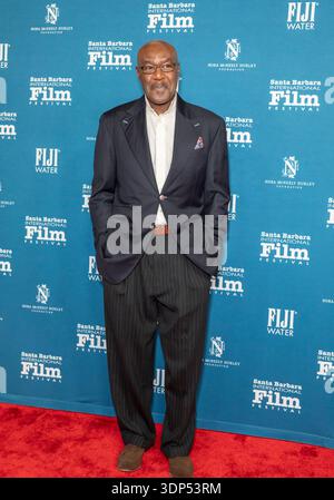 SANTA BARBARA, CA, USA, 12. FEBRUAR. Delroy Lindo kommt 2026 beim 41. Santa Barbara International Film Festival: Outstanding Performer of the Year Award zu Ehren von Michael B. Jordan, der am 12. Februar 2026 im Arlington Theatre in Santa Barbara, Kalifornien, stattfand. Quelle: Carla Van Wagoner/Alamy Live News Stockfoto