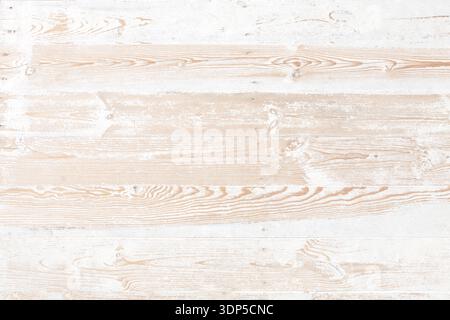 Die Farbe wird auf dem alten Holzboden abblättert. Grunge-Hintergrund. Stockfoto