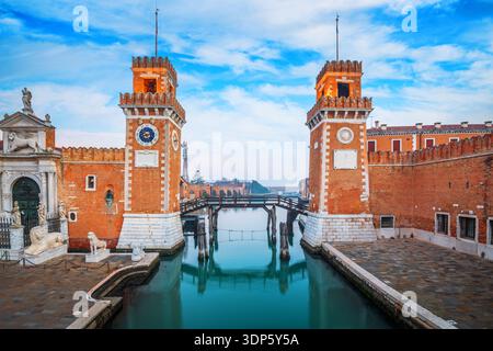 Venedig, Italien am Morgen im venezianischen Arsenal. Stockfoto