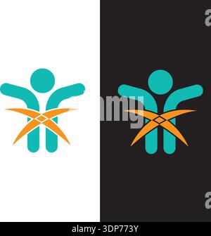 Logozeichen für menschliche Figur Pro Vector Stock Vektor