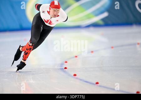 Mailand, Italien. Februar 2026. Kanadier Ted-Jan Bloemen während der 10000-m-Strecke der Männer am siebten Tag der Olympischen Winterspiele in Milano Cortina 2026 im Milano Speed Skating Stadium am 13. Februar 2026 in Mailand, Italien. Foto: JMP/ABACAPRESS.COM Credit: Abaca Press/Alamy Live News Stockfoto
