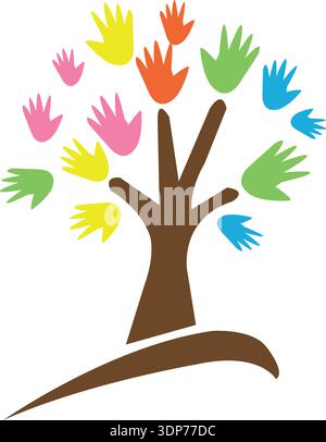 Handteam Freunde Community Logo und Symbole Free Vector Stock Vektor