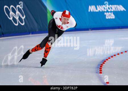 Mailand, Italien. Februar 2026. MAILAND, ITALIEN - 13. FEBRUAR: Ted-Jan Bloemen aus Kanada in einer Trainingseinheit während des 7. Tages des SpeedSkating - Milano Cortina 2026 Olympische Winterspiele im Milano SpeedSkating Stadium am 13. Februar 2026 in Mailand, Italien. (Foto: Joris Verwijst/BSR Agency) Credit: BSR Agency/Alamy Live News Stockfoto