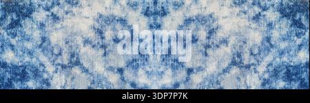 Blau-weiße Textur, die einen abstrakten Musterhintergrund erzeugt Stockfoto