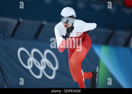 Mailand, Italien. Februar 2026. Wladimir Semirunniy aus Polen tritt während des 10000-m-Rennens der Männer bei den Olympischen Winterspielen Mailand-Cortina 2026 in Mailand, Italien, am 13. Februar 2026 an. Quelle: Li Jing/Xinhua/Alamy Live News Stockfoto