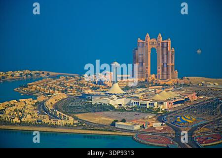 Vereinigte Arabische Emirate, Abu Dhabi, Luftsicht, Marina, Rixos Marina Hotel, Stockfoto
