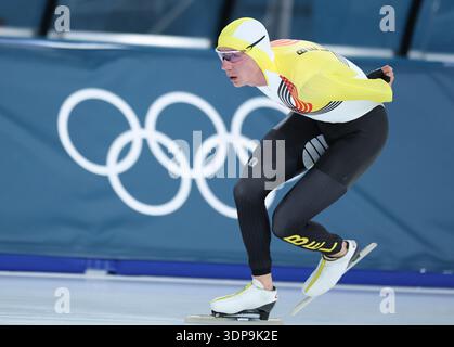 Mailand, Italien. Februar 2026. Die belgischen Bart-Schwünge treten während des 10000-m-Rennens der Männer bei den Olympischen Winterspielen Mailand-Cortina 2026 in Mailand, Italien, am 13. Februar 2026 an. Quelle: Li Jing/Xinhua/Alamy Live News Stockfoto