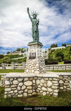 Mackinac Island, MI, USA - 23. Juni 2018: Die Pfadfinder von Amerika monument Stockfoto