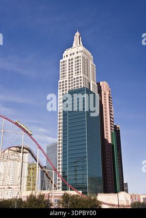 Las Vegas, USA â€“ 7. Januar 2013: Das New York, New York Hotel and Casino in Las Vegas bietet ein Stück des Big Apple in der Wüste Nevada mit r Stockfoto