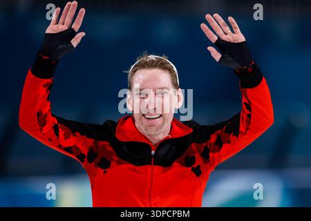 Mailand, Italien. Februar 2026. MAILAND, ITALIEN - 13. FEBRUAR: Ted-Jan Bloemen aus Kanada nach einem Training am 7. Tag des SpeedSkating - Milano Cortina 2026 Olympische Winterspiele im Milano SpeedSkating Stadium am 13. Februar 2026 in Mailand, Italien. (Foto: Joris Verwijst/BSR Agency) Credit: BSR Agency/Alamy Live News Stockfoto