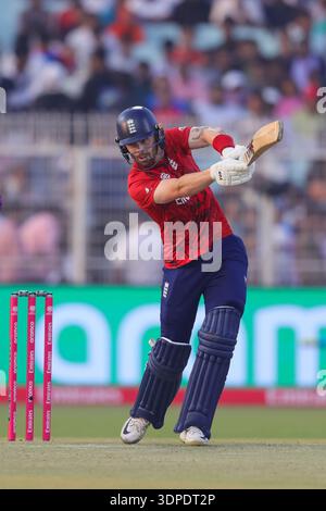 Phil Salt aus England während der ICC Männer T20 World Cup Indien & Sri Lanka 2026 Spiel 23 zwischen England und Schottland am 14. Februar 2026 in Kalkata, Indien Foto: Shubhajit Roy Karmakar / Alamy Live News Stockfoto