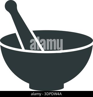 Mörtel Icon Vektor Design Vorlagen einfaches und modernes Konzept Stock Vektor