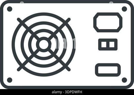 Design-Vorlagen für die Symbole der Netzteileinheit einfaches und modernes Konzept Stock Vektor