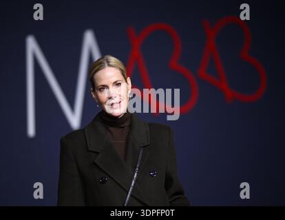 Berlin, Deutschland. Februar 2026. Anika Decker kommt zur Veranstaltung „Medienboard“. Die 76. Internationalen Filmfestspiele Berlin finden vom 12. Bis 22. Februar 2026 statt. Quelle: Britta Pedersen/dpa/Alamy Live News Stockfoto