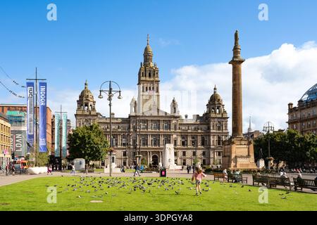 Glasgow City Chambers, George Square, Glasgow, Schottland, Großbritannien Stockfoto