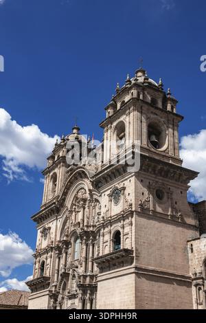 Jesuitenkirche auf der Plaza de Armas, Cusco, Peru Stockfoto