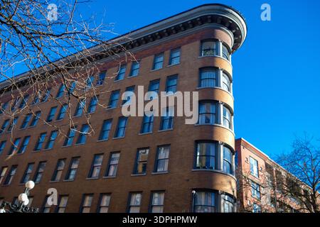 Das historische Hotel Europe in Gastown, Vancouver, BC. Stockfoto