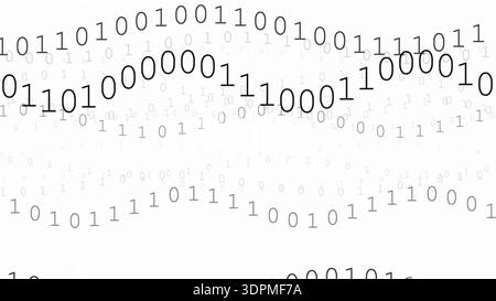 Hintergrund Für Fließenden Binärcode, Der Digitalen Datenstrom Darstellt Stockfoto