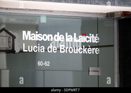 Außenansicht des Maison de la laicité Lucia de Brouckère, einer weltlichen Organisation, die humanistische Werte in der Nähe des Parlamentsbezirks fördert... Brus Stockfoto