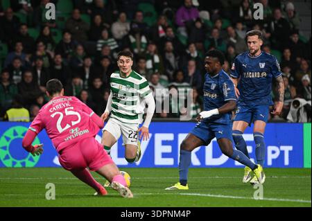 Lissabon, Portugal. 15. Februar 2026. Fresnel spielte beim Sporting CP gegen den FC Famalicao am 22. Spieltag der Liga Portugal im Estadio Jose Alvalade in Lissabon. Quelle: Ricardo Rocha / Alamy Live News Stockfoto