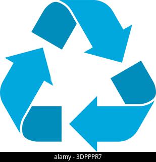 Recyceln Sie Symbolvektor-Designvorlagen einfaches und modernes Konzept, isoliert auf weißem Hintergrund Stock Vektor