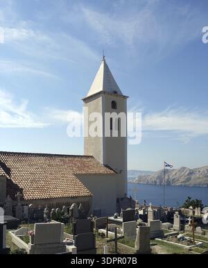 Calva Sv. Kirche Ivana bei Baska auf Krk Stockfoto