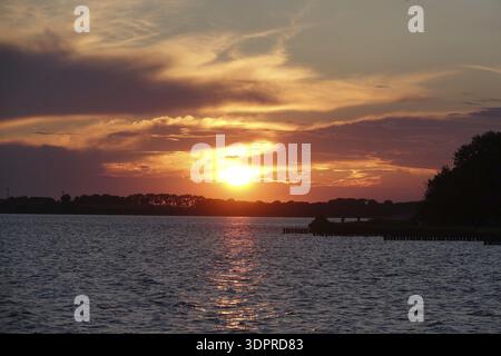 Abend in Altefaehr auf Rügen Stockfoto