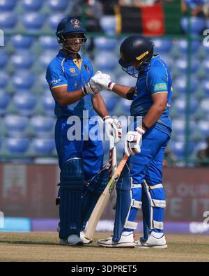 Neu-Delhi, Indien. Februar 2026. Während des 28. Spiels der Gruppe D, Afghanistan gegen die Vereinigten Arabischen Emirate der ICC Männer T20 World Cup 2026 im Arun Jaitley Stadium, Neu-Delhi, Indien am 16. Februar 2026. Quelle: Avijit Das/Alamy Live News Stockfoto