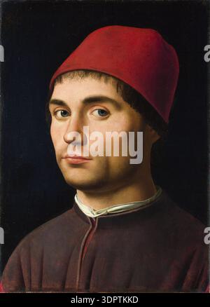 Porträt eines Mannes. Antonello da Messina. c. 1475 - 1476. Möglicherweise Selbstporträt. Stockfoto