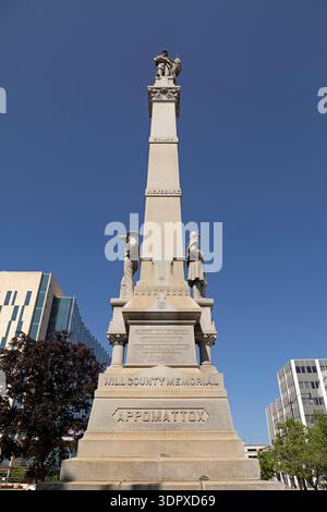 Das Civil war Memorial des will County in Joliet, Illinois, USA. Das 1871 eingeweihte Denkmal steht im National Register of Historic Places und ist i Stockfoto