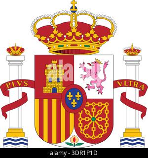 Vektorbild des Wappens von Spanien. Stock Vektor