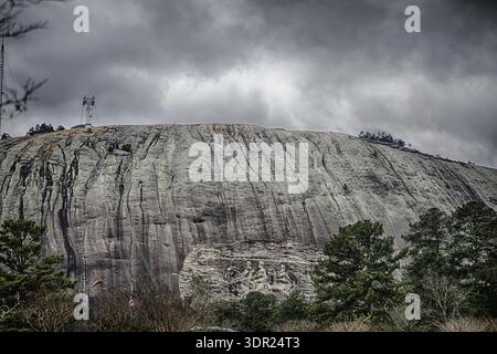 Blick auf den Steinberg in der Nähe von atlanta georgia usa Stockfoto