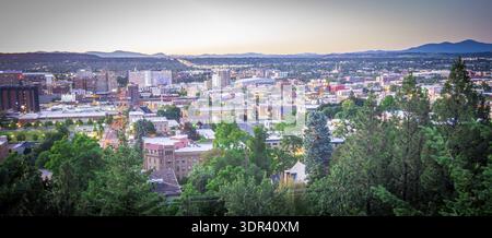 Spokane washington City Skyline und Straßen Stockfoto