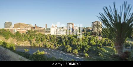 Spokane washington City Skyline und Straßen Stockfoto