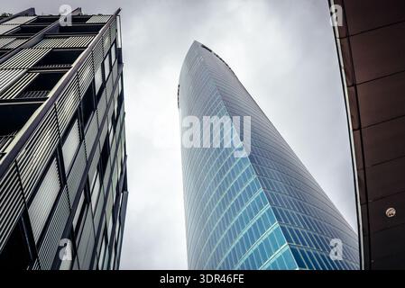 Bilbao, Spanien - 27. Januar 2019: Bürogebäude des Iberdrola Tower in Bilbao in der Provinz Biskaya Stockfoto