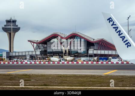 Madrid, Spanien - 30. Januar 2019: Flughafen Madrid Barajas im Stadtteil Barajas der Hauptstadt Madrid Stockfoto