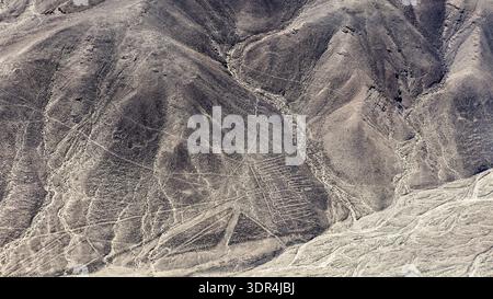 Die Nazca-Linien in der Nazca-Wüste in Peru Stockfoto