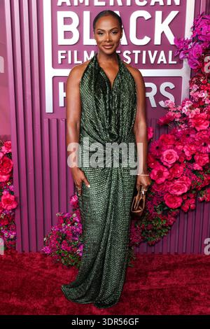 Los Angeles, Usa. Februar 2026. LOS ANGELES, KALIFORNIEN, USA - 16. FEBRUAR: Tika Sumpter kommt beim 8. Jährlichen American Black Film Festival (ABFF) Honors 2026, das am 16. Februar 2026 im SLS Hotel, A Luxury Collection Hotel, Beverly Hills, in Los Angeles, Kalifornien, USA stattfindet. (Foto: Xavier Collin/Image Press Agency) Credit: Image Press Agency/Alamy Live News Stockfoto