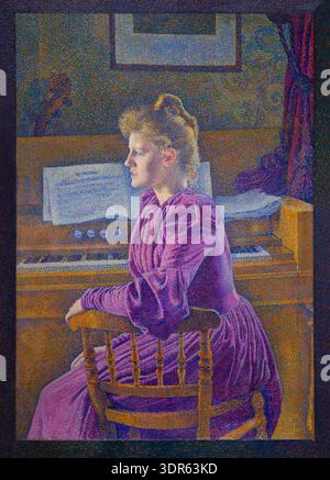 Maria Sethe im Harmonium, Theo van Rysselberghe, 1891, Stockfoto