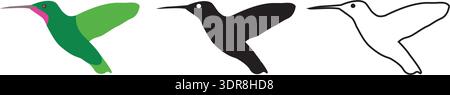 Stilisierte Kolibri-Ikone Stock Vektor