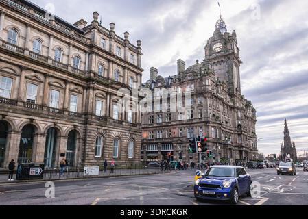 Edinburgh, Schottland - 19. Januar 2020: Balmoral Hotel in der Princes Street in Edinburgh City Stockfoto