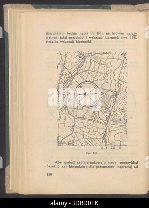 Das Feldhandbuch von Stefan Gsiewicz aus dem Jahr 1928 bietet polnische Unteroffiziere detaillierte Anleitungen zu Gelände und Topographie, einschließlich Kartenlesen, Kompassnavigation, Höhenmessung und Neigungsmessung, Boden- und Vegetationsanalyse, Erkundung, Vermessung, Kontur- und Skaleninterpretation, Routenplanung und Beobachtungstechniken. Diagramme, Abbildungen und Tabellen unterstützen die praktische Anwendung. Stockfoto