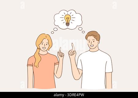 Mit Idee und Lösungskonzept Stockfoto
